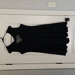 Cutout back black dress